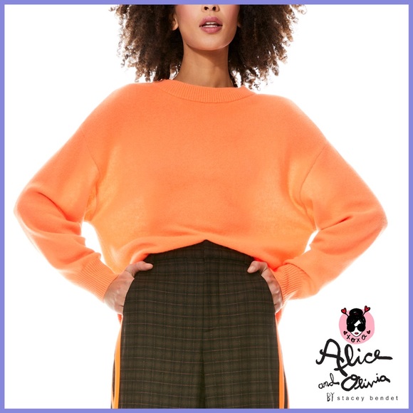 Alice + Olivia Denver Cashmere Round Hem Sweater Pullover - Picture 6 of 16